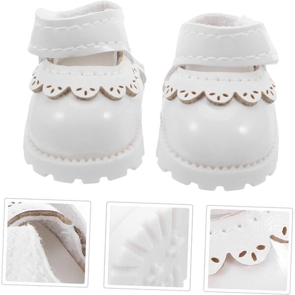 Weiße Mini-Schuhe für 17-cm-Puppen – elegantes und leicht zu wechselndes Zubehör