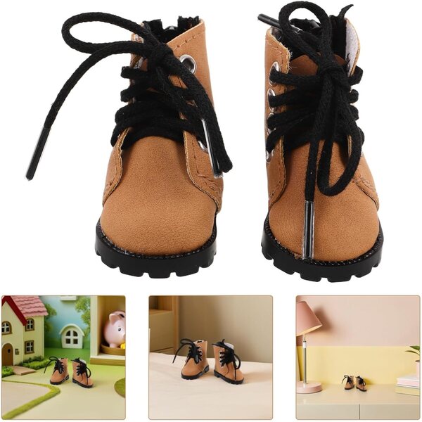 ERINGOGO Mini stivali marroni per bambola BJD da 20 cm - Accessori eleganti e confortevoli