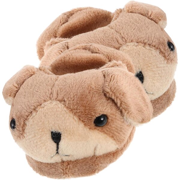Von Tieren inspirierte Puppen-Winterplüschhausschuhe, warm und bequem