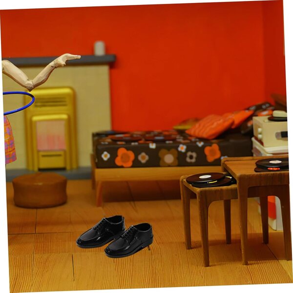 Set 10 Paia Scarpe Nere Miniature per Bambole 30 cm - Design Elegante SOPOTUTU