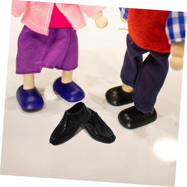 Set 10 Paia Scarpe Nere Miniature per Bambole 30 cm - Design Elegante SOPOTUTU