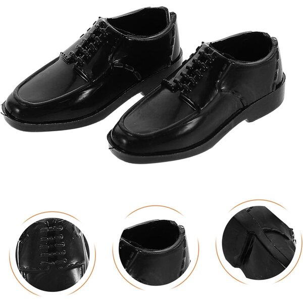 Set 10 Paia Scarpe Nere Miniature per Bambole 30 cm - Design Elegante SOPOTUTU