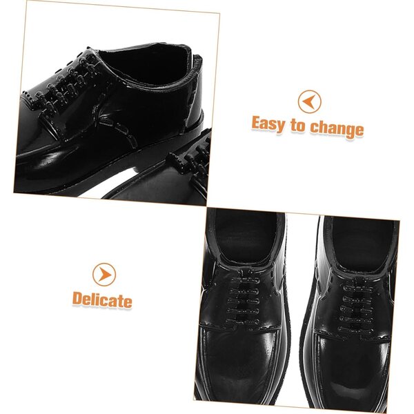 Set 10 Paia Scarpe Nere Miniature per Bambole 30 cm - Design Elegante SOPOTUTU