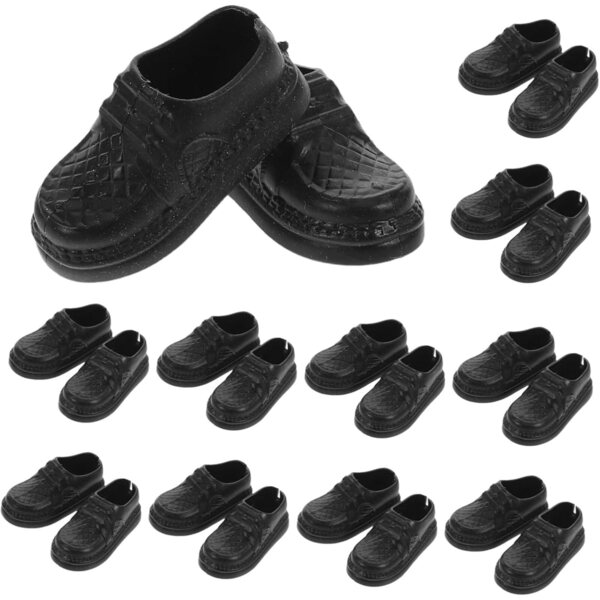 Vaguelly 20 paia di mini scarpe in plastica per bambole da gioco e collezione