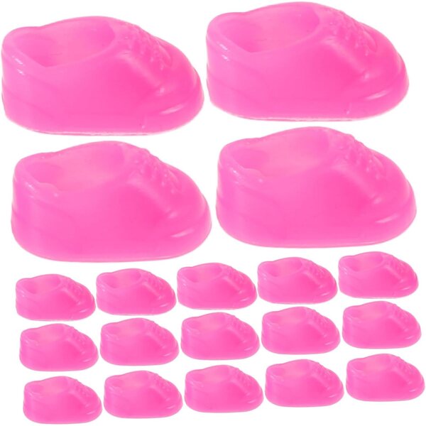 HEMOTON 50 Paia Mini Scarpe per Bambole Gialle Accessori Giochi Creativi Bambini