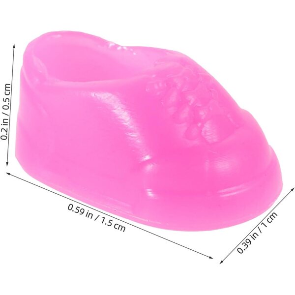 HEMOTON 50 Paar gelbe Mini-Puppenschuhe, kreatives Spielzubehör für Kinder