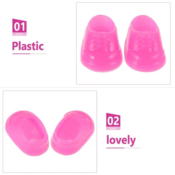 HEMOTON 50 Paar gelbe Mini-Puppenschuhe, kreatives Spielzubehör für Kinder