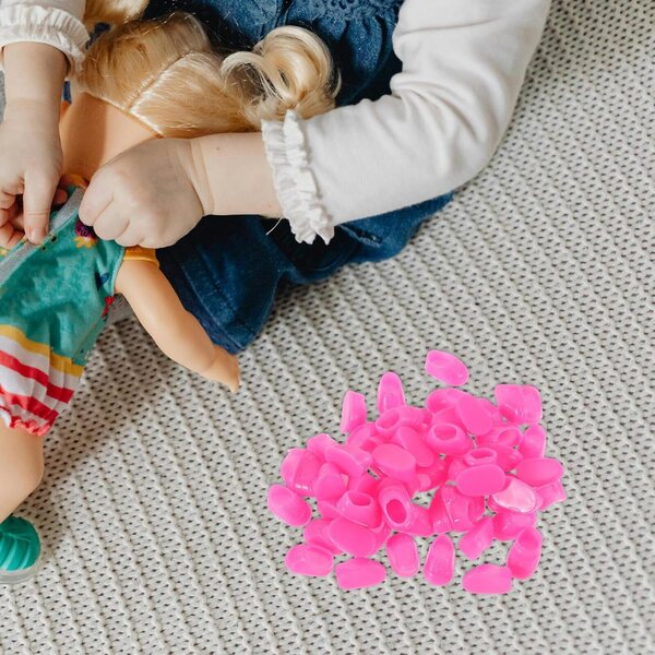 HEMOTON 50 Paar gelbe Mini-Puppenschuhe, kreatives Spielzubehör für Kinder