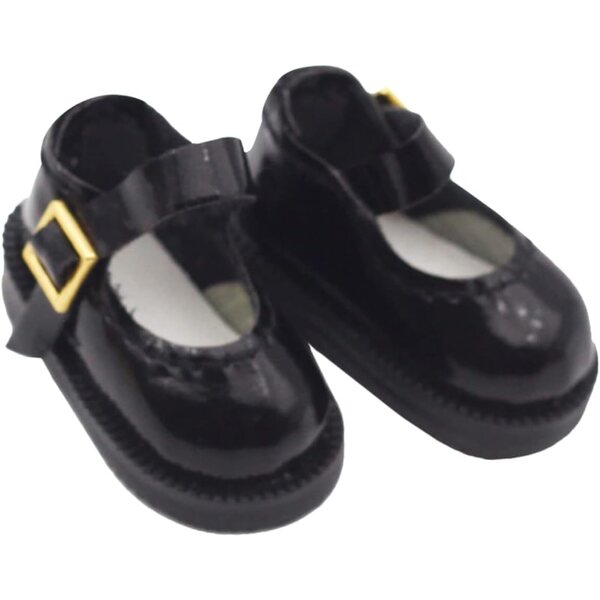 Abaodam Mini Scarpe Nere in Tessuto per Bambola 3,2 cm Accessori Decorativi Fatti a Mano