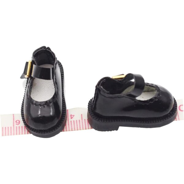 Abaodam Mini Scarpe Nere in Tessuto per Bambola 3,2 cm Accessori Decorativi Fatti a Mano