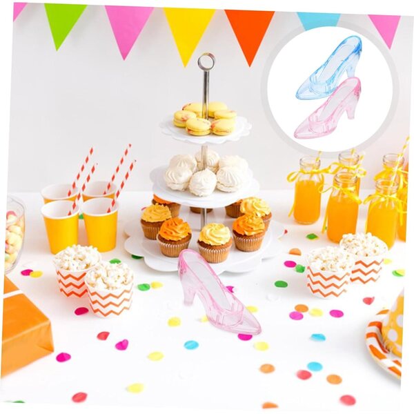 ABOOFAN Set 24 Mini Scarpe con Tacco Decorative per Festa Tema Principessa