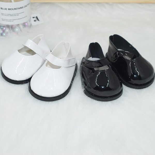 niannyyhouse Lederschuhe für Plüschpuppe, 40 cm, Länge 9 cm, 2 Paar