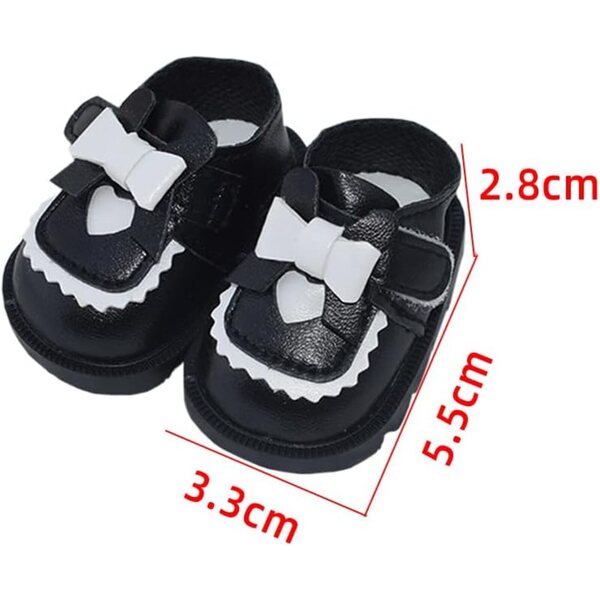 niannyyhouse 5,5 cm Herzschuhe für 20 cm Plüschpuppe, Modeaccessoires