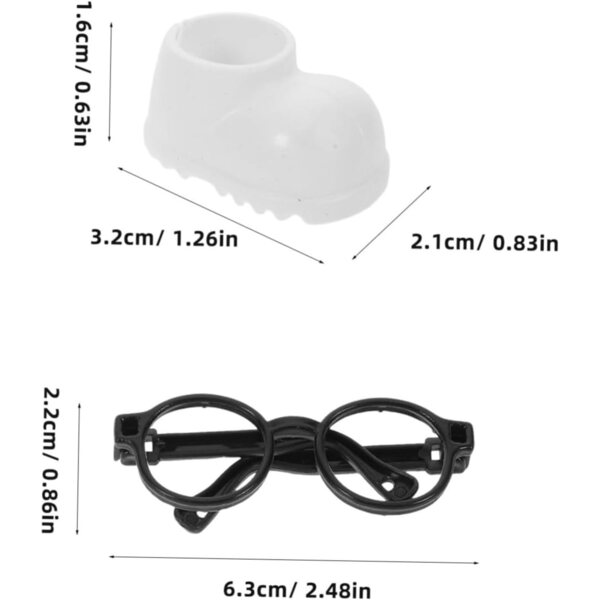 Accessori Miniature per bamboles: Occhiali da Sole e Scarpe in Plastica per Mini bamboles