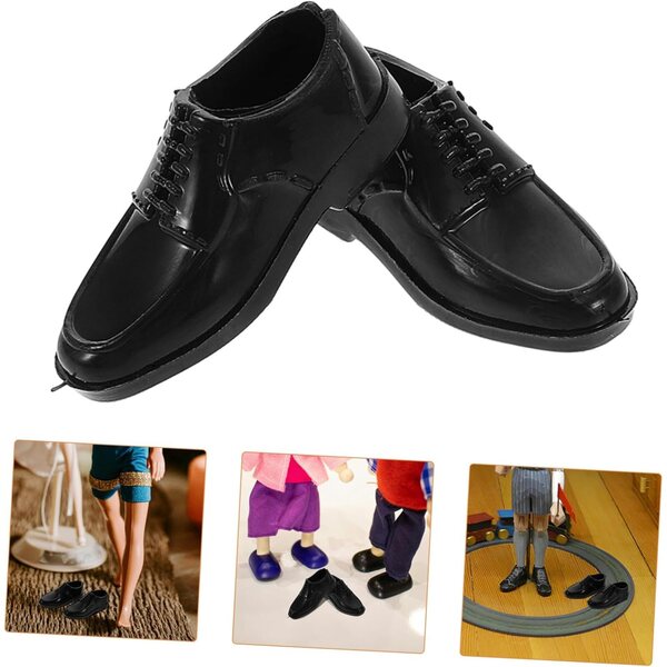 Set 10 Paia Scarpe Miniature Eleganti per Bambole Uomo Stile Principe 1/6 30 cm