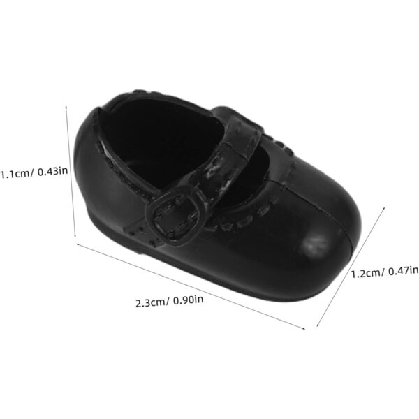 8 Paar flache Mini-Schuhe für bunte Puppen, Schwarz, Rot, Weiß, Rosa
