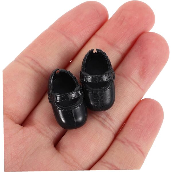 8 Paar flache Mini-Schuhe für bunte Puppen, Schwarz, Rot, Weiß, Rosa