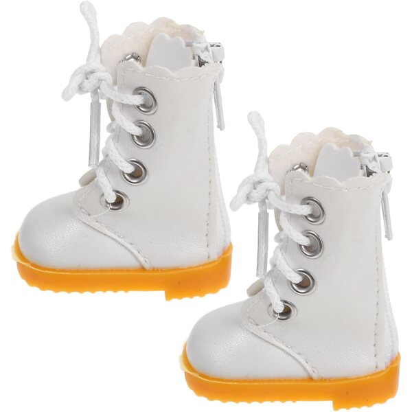 Stivali in tessuto bianco per bambole da 30 cm - Accessori moda e comfort invernali