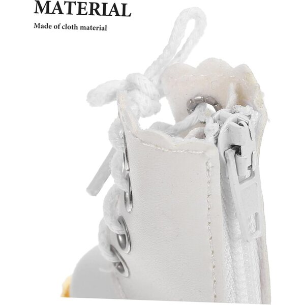 Weiße Stoffstiefel für 30-cm-Puppen – Wintermode und Komfort-Accessoires