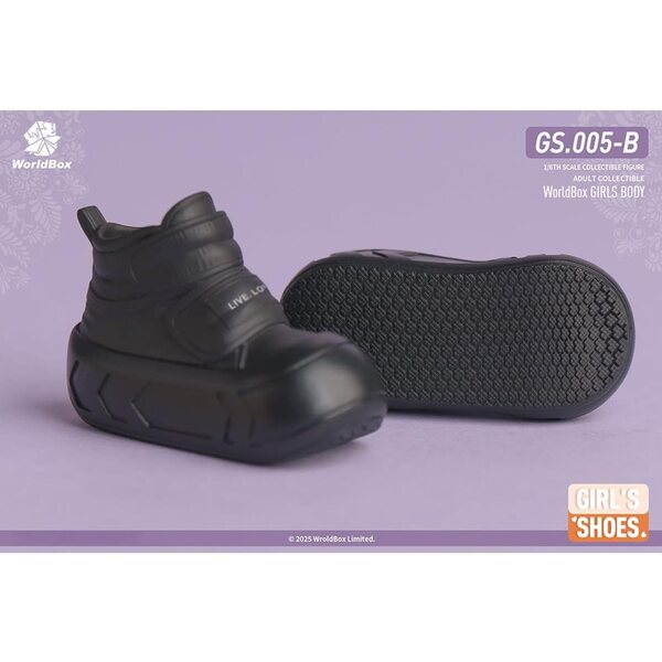 HiPlay Scarpe e Stivali Neri per Bambole 1/6 - Accessorio Figurine 12 Pollici
