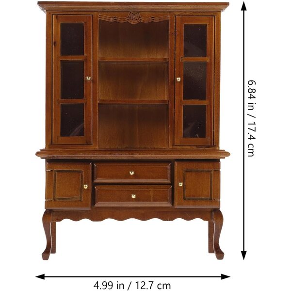 Puppenhaus-Miniatur-Holzschrank 17,4 x 12,7 x 4,1 cm HEALSOPTHY