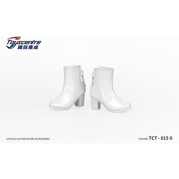 HiPlay 1/6 weiße Stiefeletten für 12-Zoll-Femme-Puppen – detailliertes Zubehör
