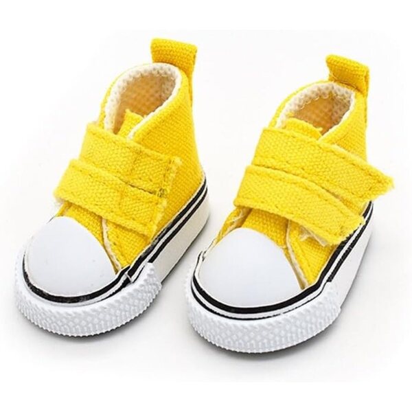 5 cm gelbe Canvas-Schuhe für 1/6 BJD-Puppen – Uterui-Kostümzubehör