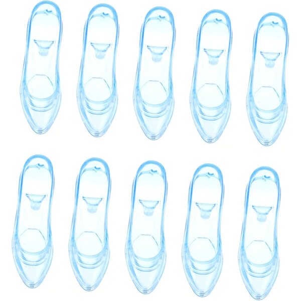 Mini Scarpe Cristallo e Acrilico Trasparente per Decorazioni - Set da 12 Pezzi