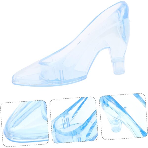 Mini Scarpe Cristallo e Acrilico Trasparente per Decorazioni - Set da 12 Pezzi