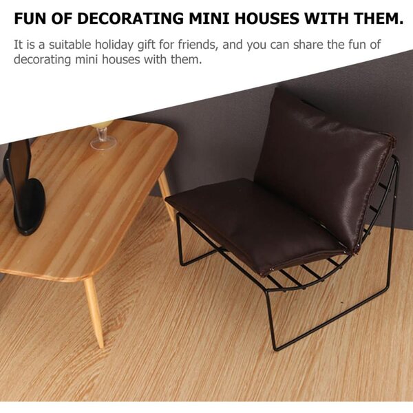 ifundom 2 pezzi Mini Sedie per Casa delle Bambole Accessori Decorativi in Miniatura