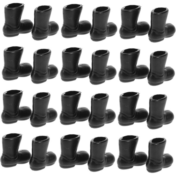Hohopeti 50 mini scarpe per bambole in plastica per kit casa e accessori costume