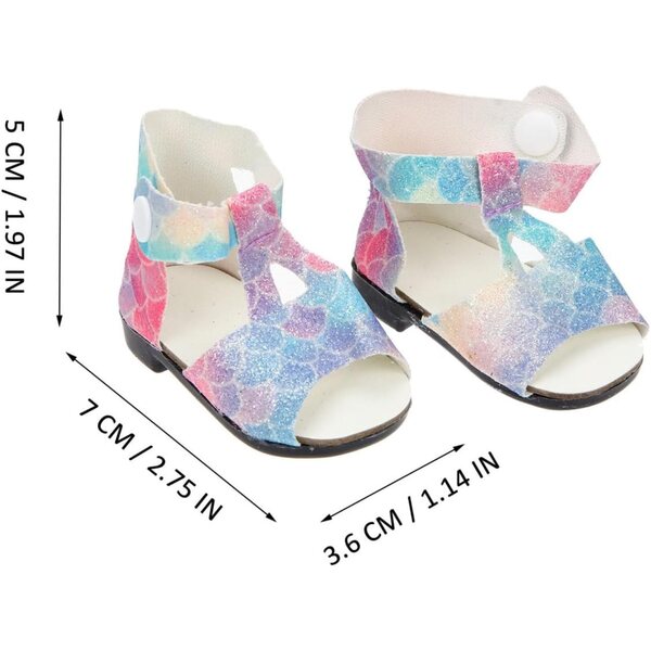 Set 2 Paia Scarpe Miniature per Bambole in Plastica Colorate - Accessori Decorativi DIY