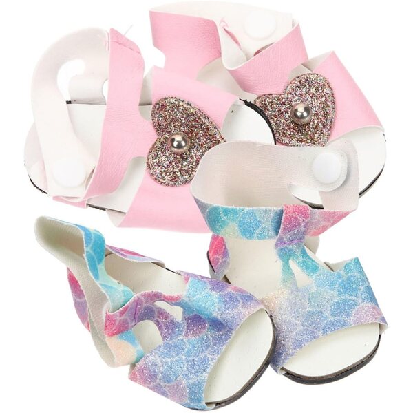 Set 2 Paia Scarpe Miniature per Bambole in Plastica Colorate - Accessori Decorativi DIY