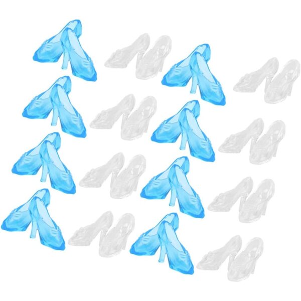 Vaguelly 60 paia mini scarpe con tacco alto per bambole accessori decorativi