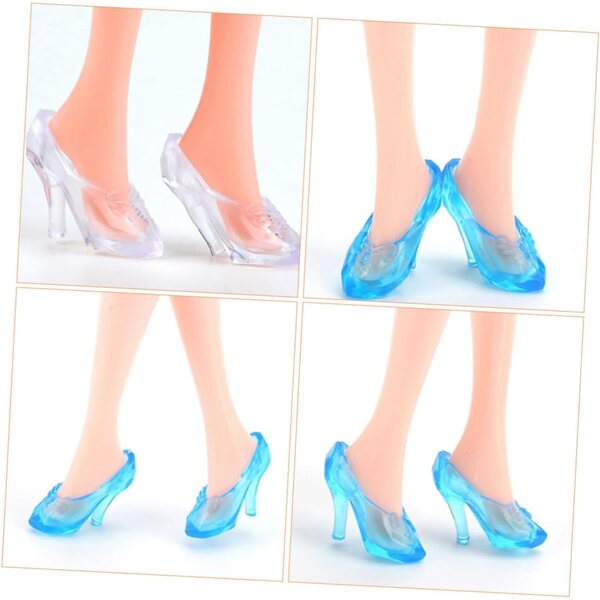Vaguelly 60 paia mini scarpe con tacco alto per bambole accessori decorativi