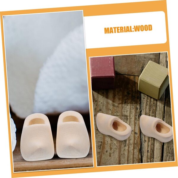 Cabilock 5 Paia Mini Sabot Miniature per Casa delle Bambole e Decorazioni Portachiavi