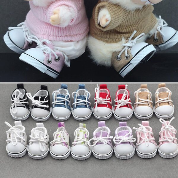Mini scarpe da ginnastica in tela con lacci per bambole 17 cm - SHINROAD