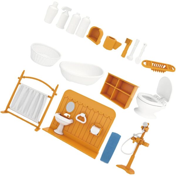 BESPORTBLE Set Mobili Bagno Miniatura per Casa delle Bambole - Plastica Realistica e Portatile