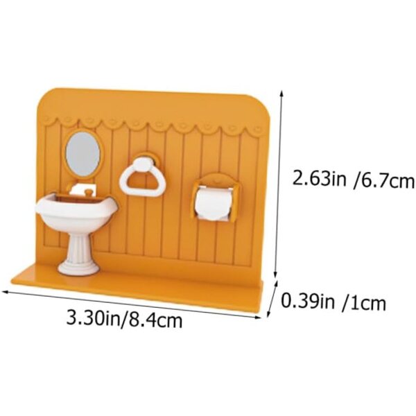 BESPORTBLE Set Mobili Bagno Miniatura per Casa delle Bambole - Plastica Realistica e Portatile