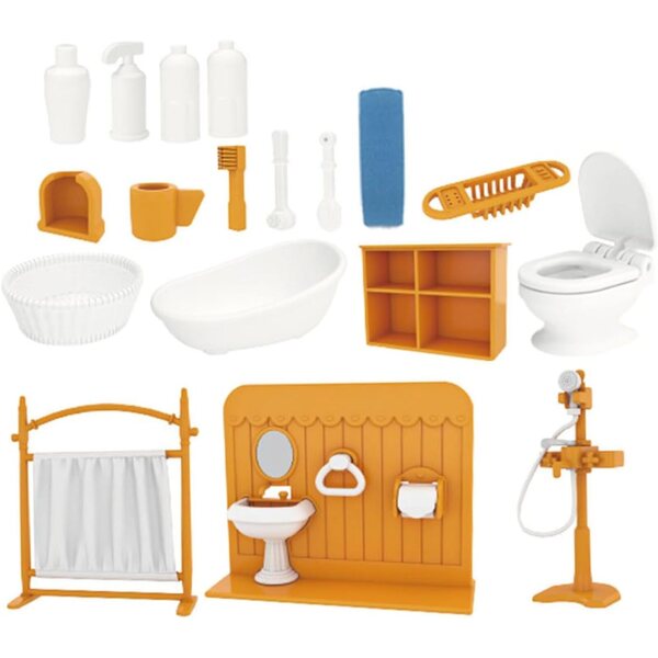 BESPORTBLE Set Mobili Bagno Miniatura per Casa delle Bambole - Plastica Realistica e Portatile