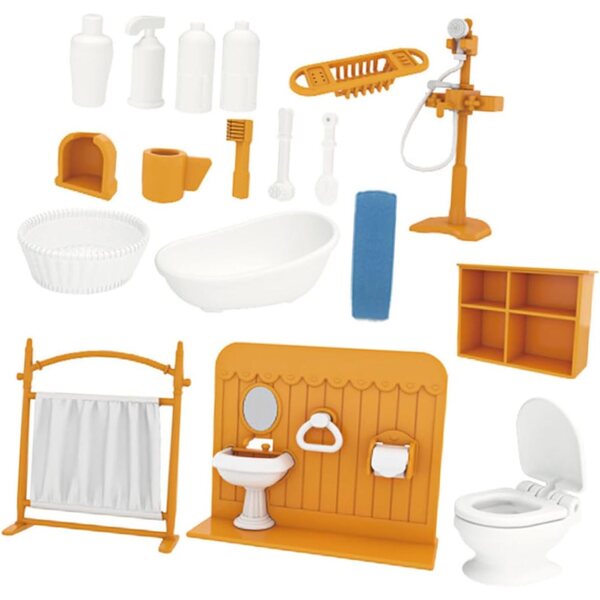 BESPORTBLE Set Mobili Bagno Miniatura per Casa delle Bambole - Plastica Realistica e Portatile