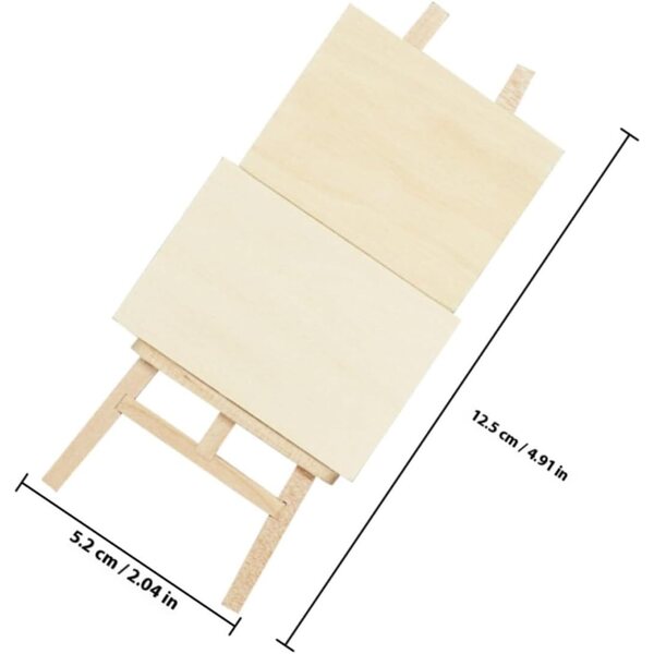 HEMOTON Kit Mini Cavalletto in Legno per Casa delle Bambole e Decorazioni Miniatura