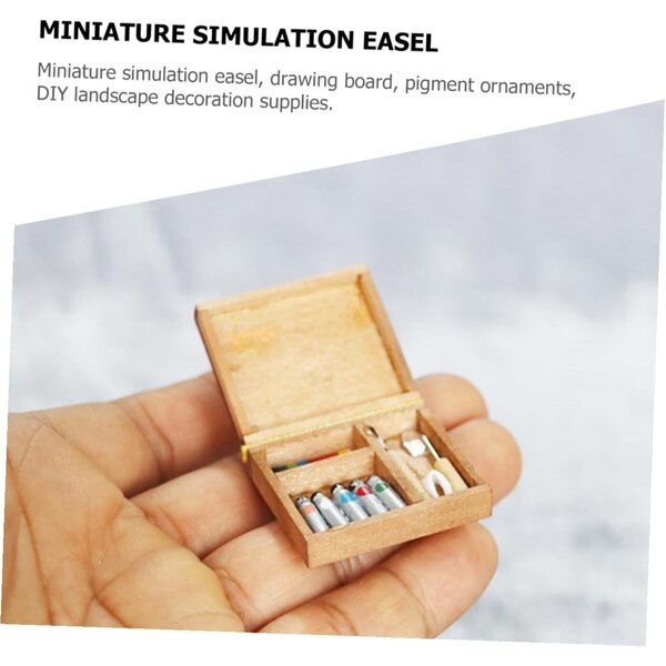 HEMOTON Kit Mini Cavalletto in Legno per Casa delle Bambole e Decorazioni Miniatura