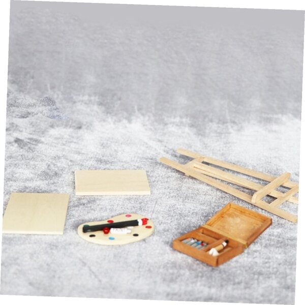 HEMOTON Kit Mini Cavalletto in Legno per Casa delle Bambole e Decorazioni Miniatura