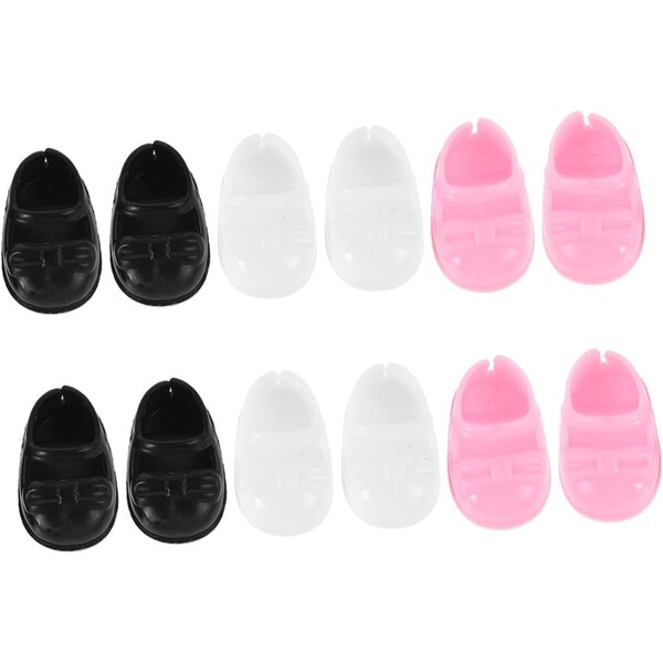 ifundom Set 6 Paia Scarpe Miniature per Bambole in Plastica Assortite