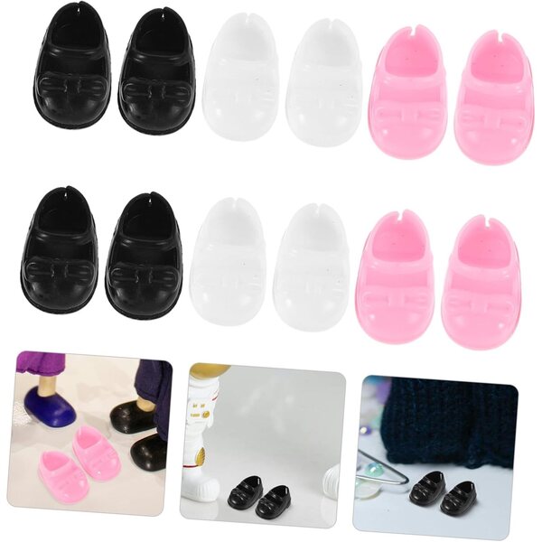 ifundom Set 6 Paar Miniaturschuhe für verschiedene Kunststoffpuppen