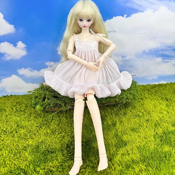 Gonna con bretelle e pantaloni per bambole BJD 1/4 e 1/6 niannyyhouse