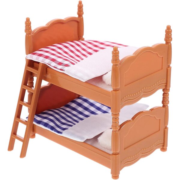 Letto a Castello in Miniatura per Bambole, Mobili Dettagliati per Casa delle Bambole