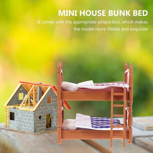 Letto a Castello in Miniatura per Bambole, Mobili Dettagliati per Casa delle Bambole
