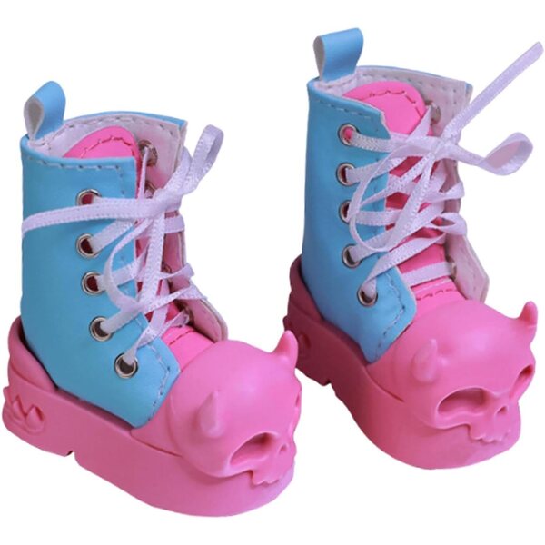 Lange rosa Stiefel für 1/4-Gliederpuppen – langlebige und bequeme PU-Schuhe